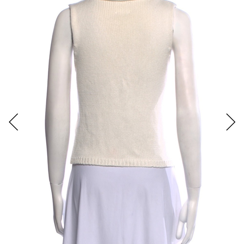 Anine Bing Cream V-Neck Tank Top - Picture 3 of 7
